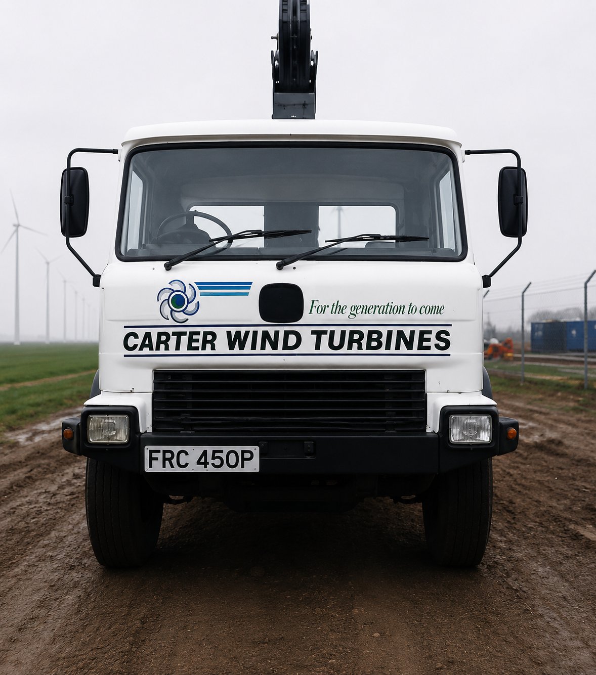 Orton wind farm build — installing a Carter turbine